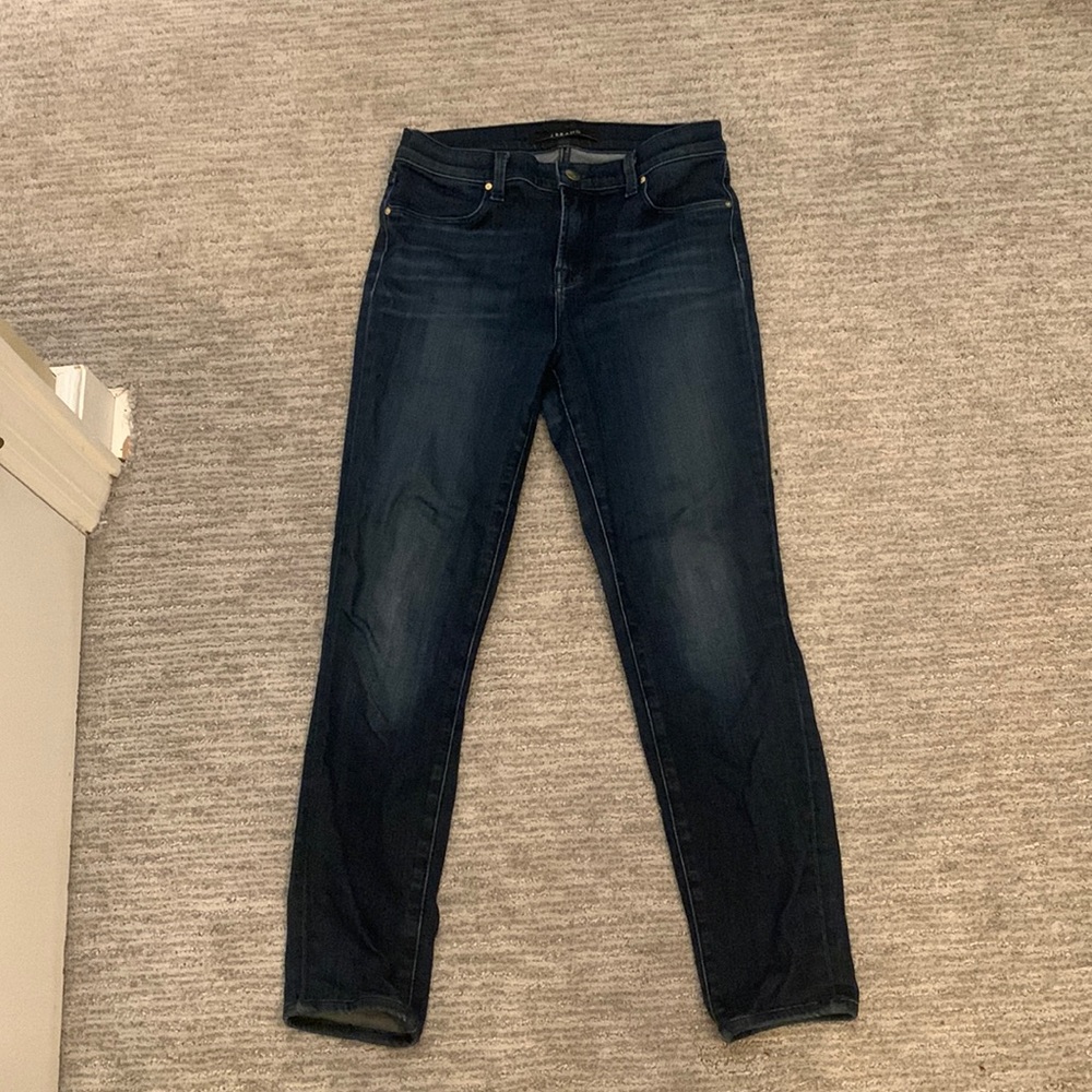 J Brand denim cropped dark wash jeans